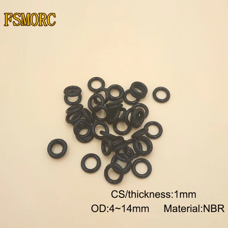 

FSMORC NBR уплотнительные кольца 100 шт. OD 3/3.5/4/4.5/5/5.5/6/6.5/7/7.5/8/8.5/9/9.5/10/10.5/11/11.5/12/12.5/13/13.5/14*1 мм