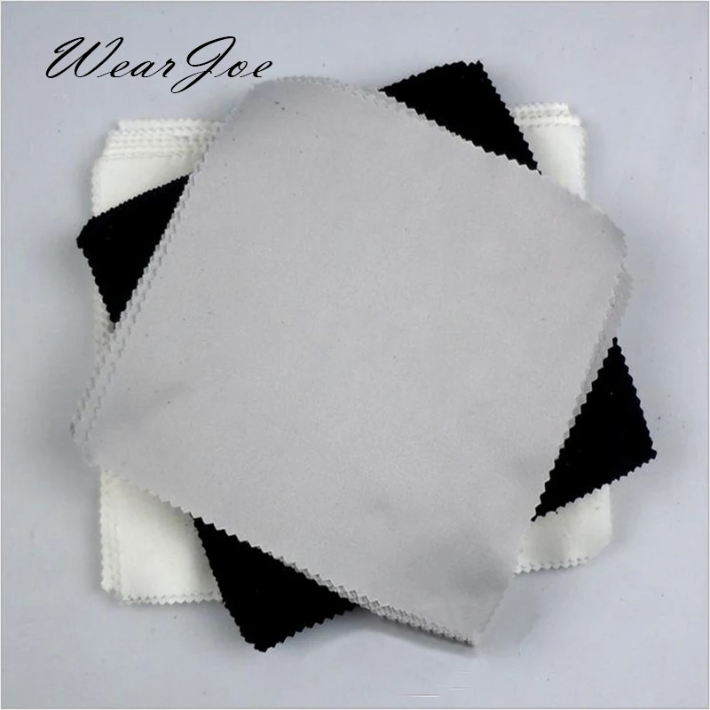 100 шт./лот чистящая ткань из микрофибры золотого и серебряного цвета для