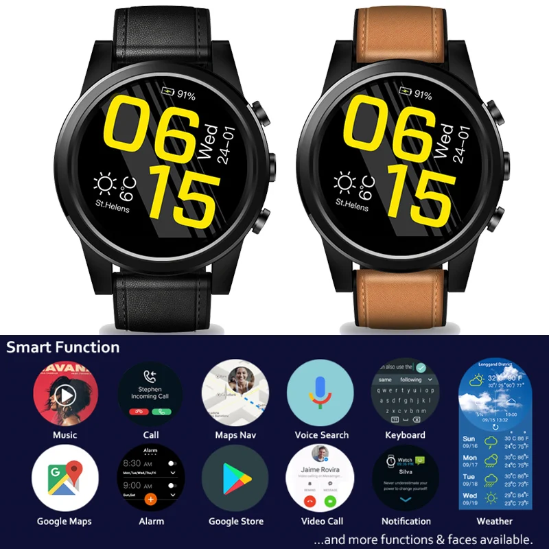 Zeblaze thor 4 PRO часы gps мужские Смарт 4g Sim smartwatch 1 6 дюймов с кристаллами дисплей