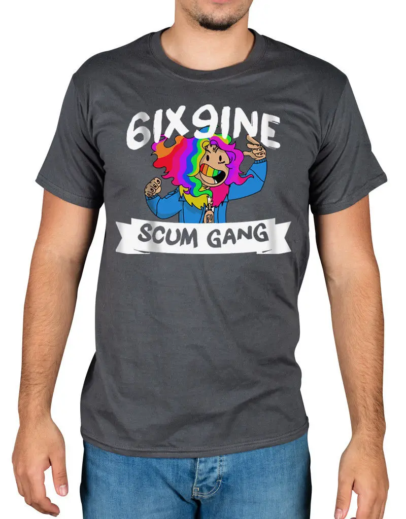 Футболка Tekashi69 Scum Gang 6ix9ine Gummo KeKe Day69 Kooda Lil Pump крутая Повседневная футболка для