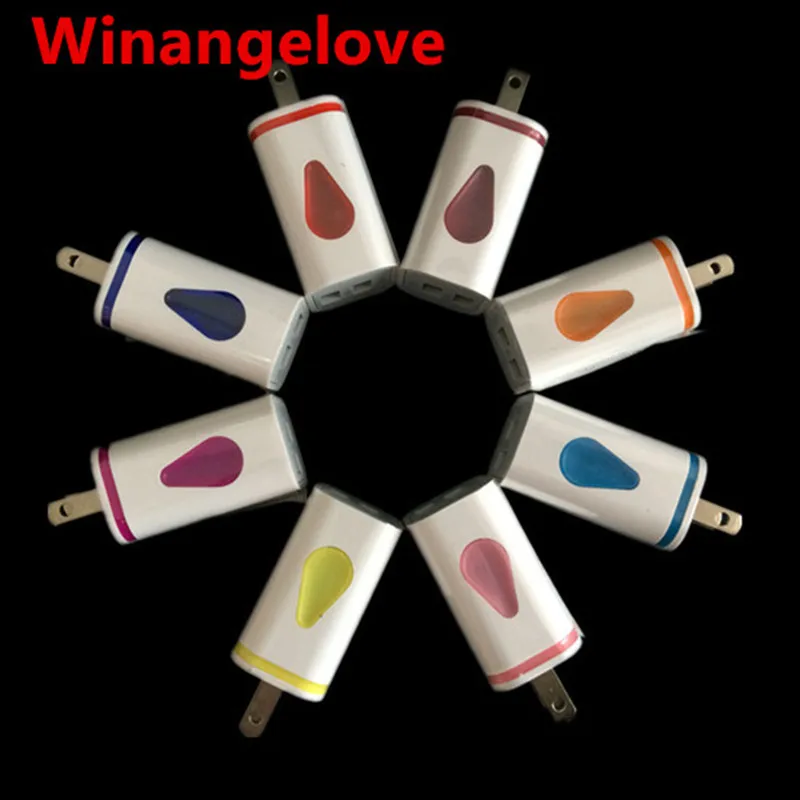 

Winangelove 200pcs/lot Led light dual usb ports us ac home wall charger adapter2.1A+1A for iphone 5 5s 6 6s 7 for ipad