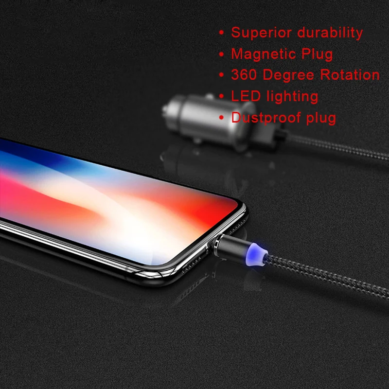 Магнитный зарядный кабель NOHON Micro USB для Samsung Galaxy S7 S6 Huawei Xiaomi Sony Android нейлоновый