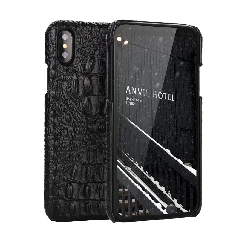 Luxury 3D Back Case For Apple iPhone X 10 Cover Genuine Leather Crocodile Head Phone Bags Cases 6 6S 7 8 PLUS | Мобильные телефоны