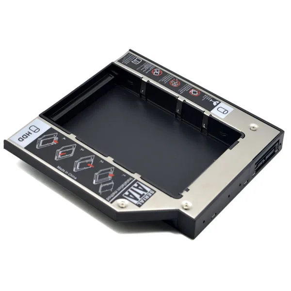 Универсальный SATA 3 0 2 й HDD Caddy 12 7 мм для 5 дюймового SSD чехол Корпус жесткого диска