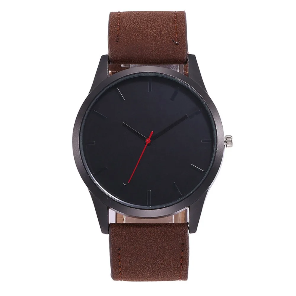 Reloj Hombre модные мужские часы с большим циферблатом военные кварцевые кожаные