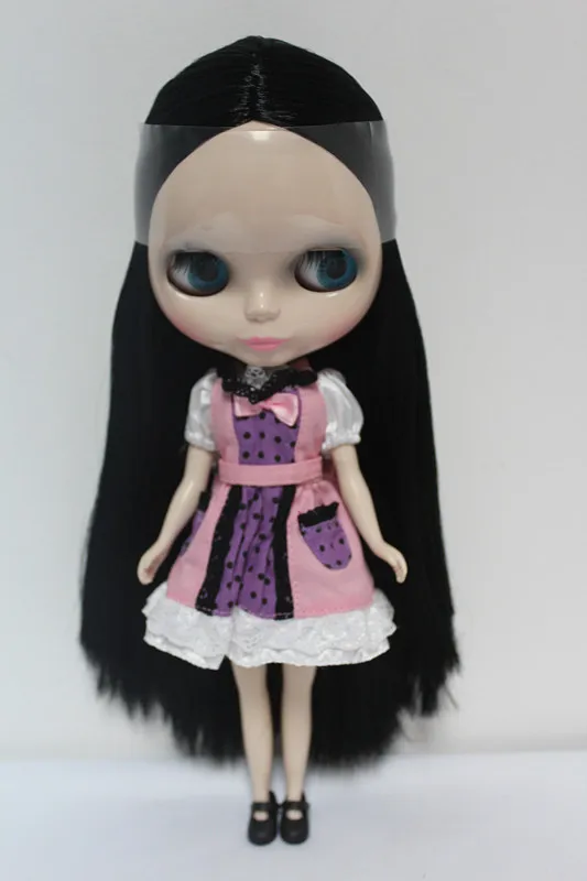 Кукла Blygirl Blyth с черными прямыми волосами нормальное тело 7 суставов № 6852 1/6 кукла
