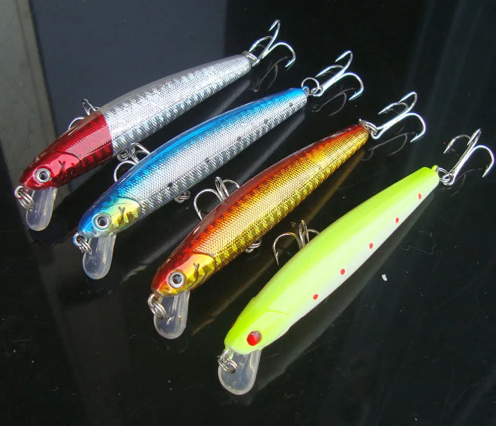 

4PCS Sea fishing Fish long shot Minnow Lure hook baits 9cm/11g Free shipping