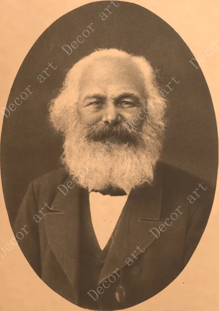 Коммунистический политик Маркс Холст Картина винтажные настенные картины