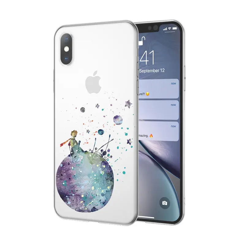 6756 Ottwn чехол для телефона для iPhone 11 Pro XS Max X XR 7 8 6 6s Plus 5 5S SE Прозрачный Маленький принц задняя крышка розы цветы Мягкий ТПУ чехол - Цвет: 6756