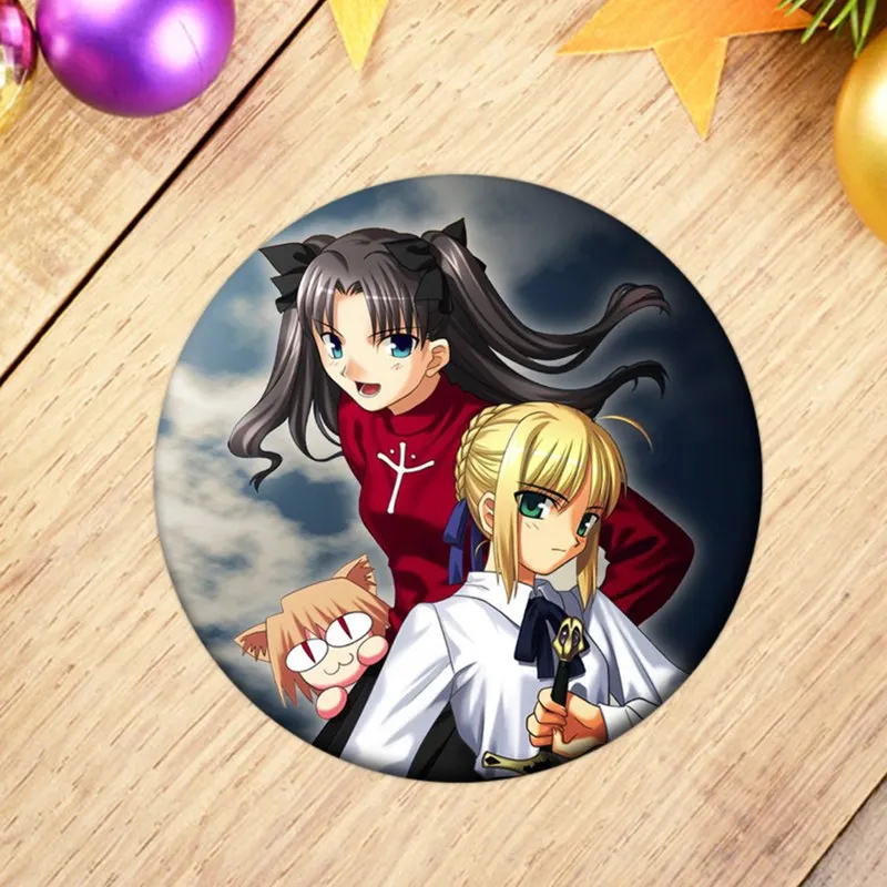 1 шт. Fate stay night значок косплея Saber брошка мультфильм Pins Rin Tohsaka Коллекционные Значки