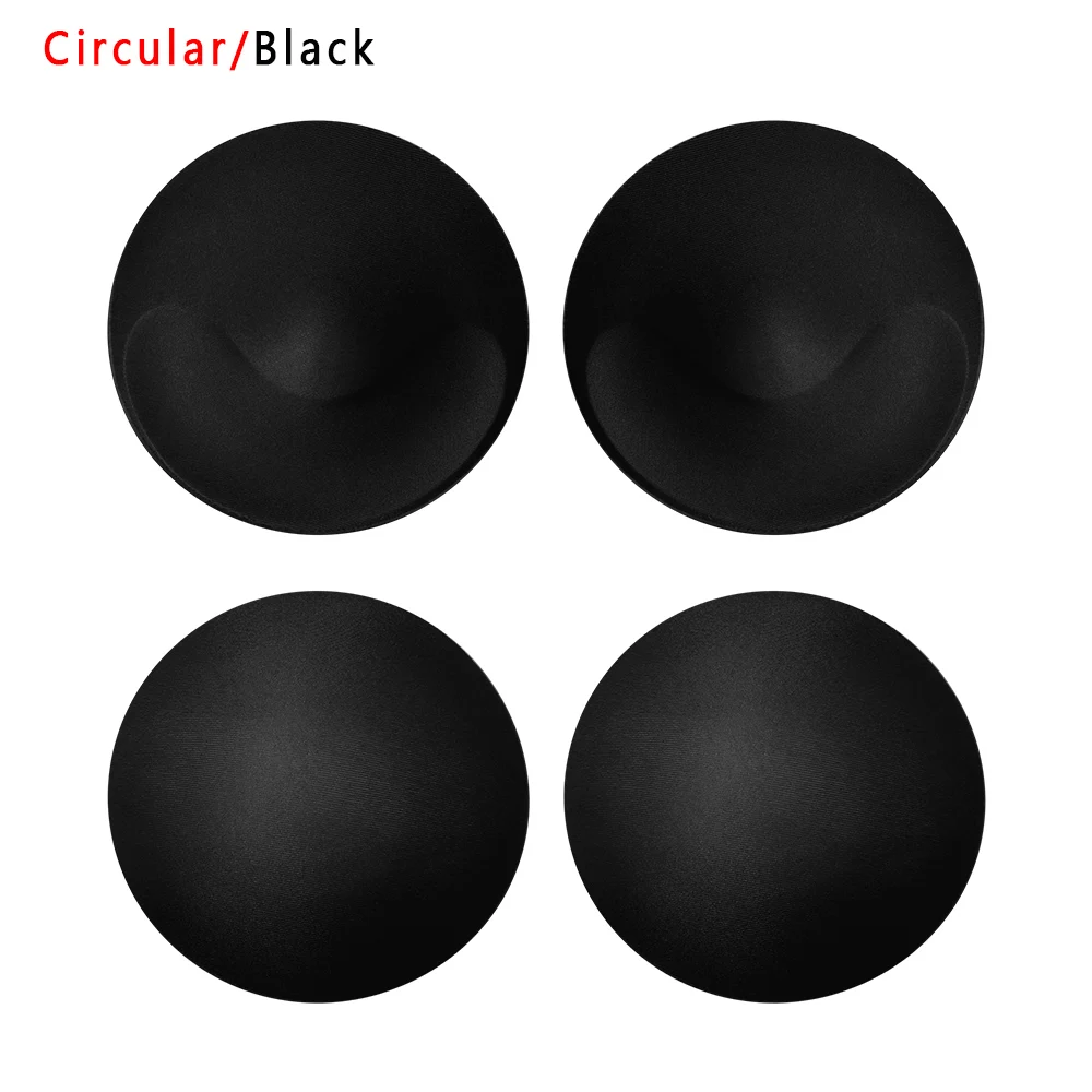 circular - black 1 пара, женское летнее сексуальное бикини со съемными чашечками для бюстгальтера, чашечки для бикини, поролоновые чашечки для груди, пуш-ап, для купального костюма - Цвет: circular - black