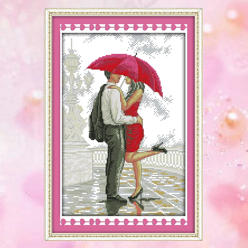Joy Sunday китайские наборы для крестиков Парижский танец лунный свет любовь DMC14CT11CT