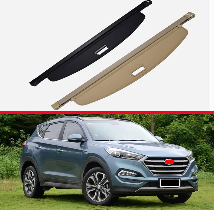 Для Hyundai Tucson 2015 2018 алюминиевая + холщовая Задняя накладка для груза защитный экран