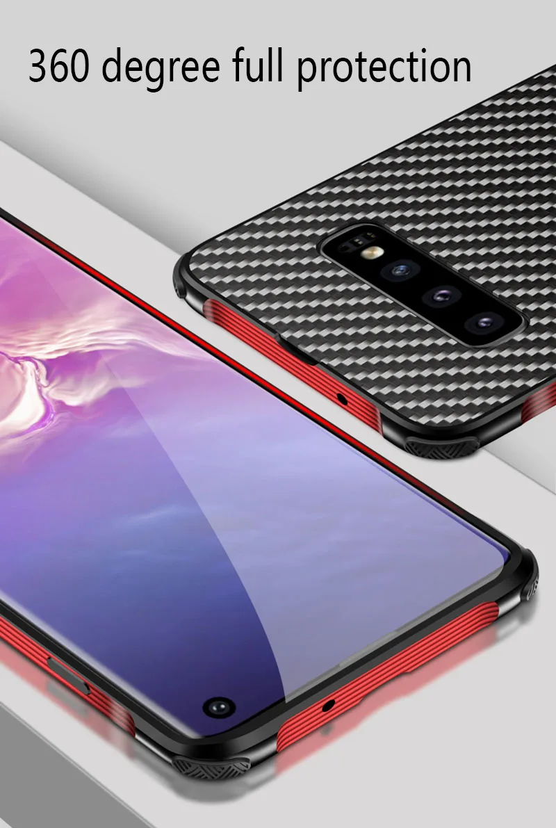

For Samsung S10 Plus Case Luxury Metal Bumper Shockproof Plastic Cover for Samsung Galaxy S10 Plus S10 Hard Armor Coque