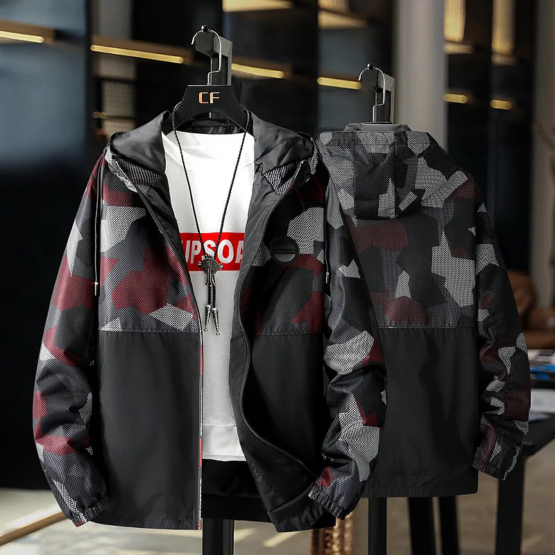Большие размеры 4XL 5XL 6XL 7XL 8XL 9XL 10XL мужские демисезонные куртки с капюшоном и