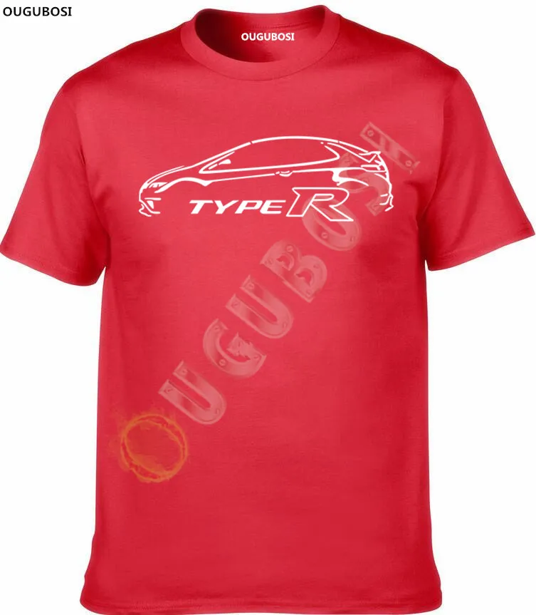 CIVIC Тип R вдохновил Классический Футболка с изображением автомобиля|Мужские