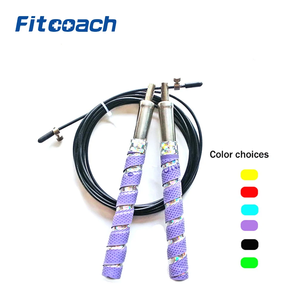 

New High Quality Jump Rope,Hand Gel Retaining Handle, Professional Bearing Cross Fitness Speed Skipping Rope