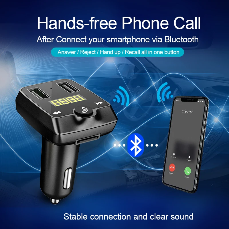 CDEN fm-передатчик Автомобильный mp3 музыкальный U диск/TF карта без потерь Музыкальный плеер Bluetooth приемник Двойной зарядное устройство usb