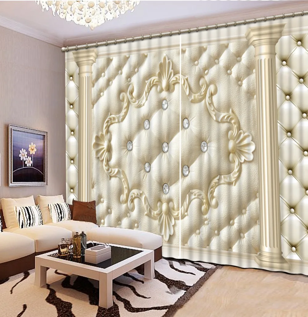 

Luxury Blackout 3D Window Curtains For Living Room Bedroom soft curtains