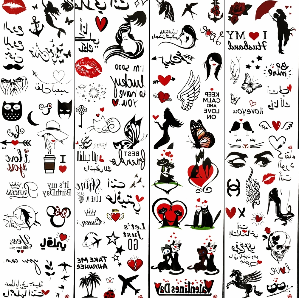 

Sexy Small Body Art Arm Fake Waterproof Temporary Tattoos Stickers For Women Baby Girls Summer Style Tatoo Paper Paste Lovely