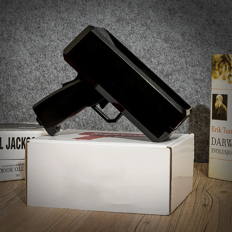 Супер денежный пистолет USB пушка 100 шт купюр с коробкой игры для улицы Забавный взрослый мини пистолет игрушечный пистолет пластиковый красный золотой розовый черный