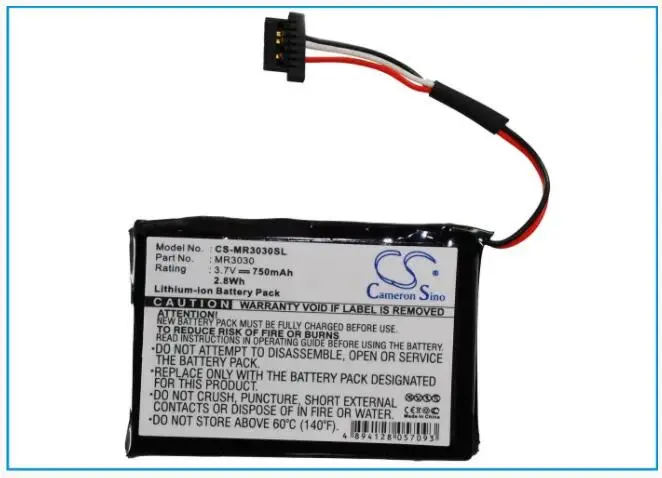 Аккумулятор Cameron Sino 750mAh для MAGELLAN RoadMate 3030 3030-LM MR3030 GPS аккумулятор навигатора |