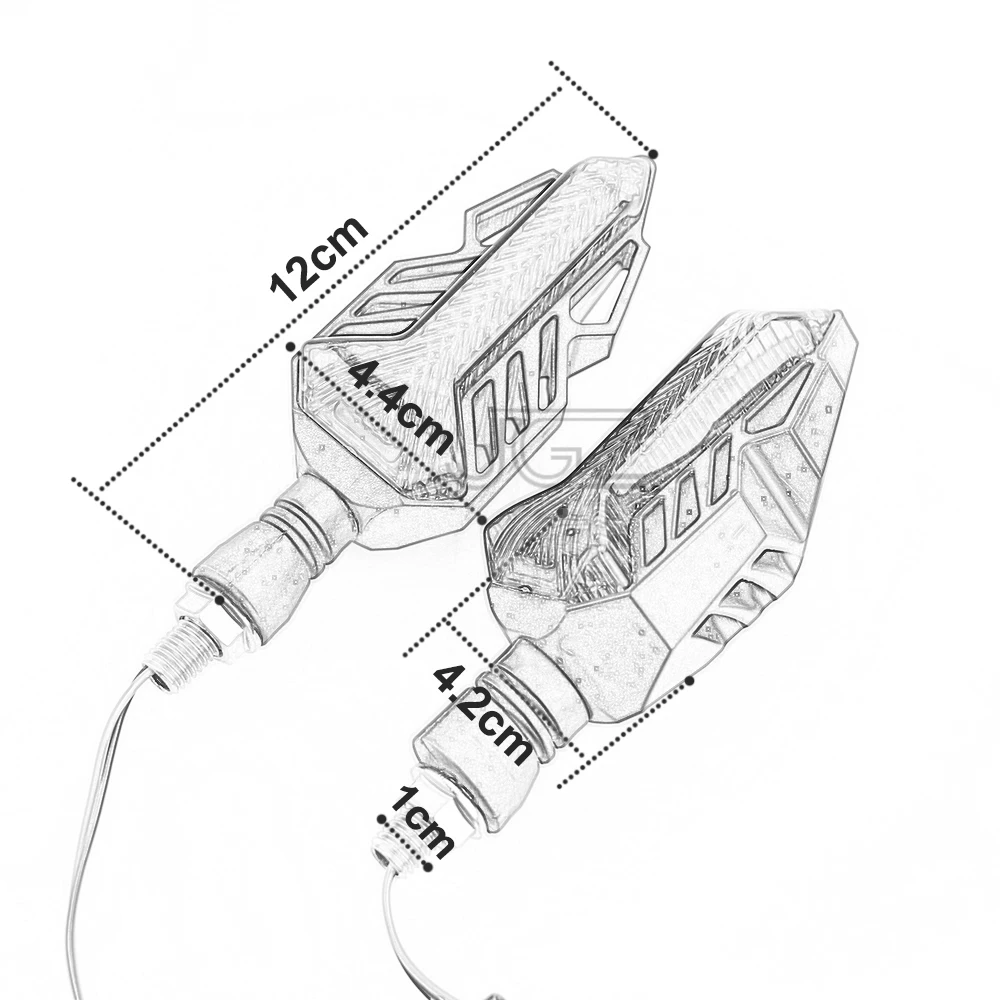 Пара мотоциклетных указателей поворота индикаторы светодиодная лампа Blinkers 12 В