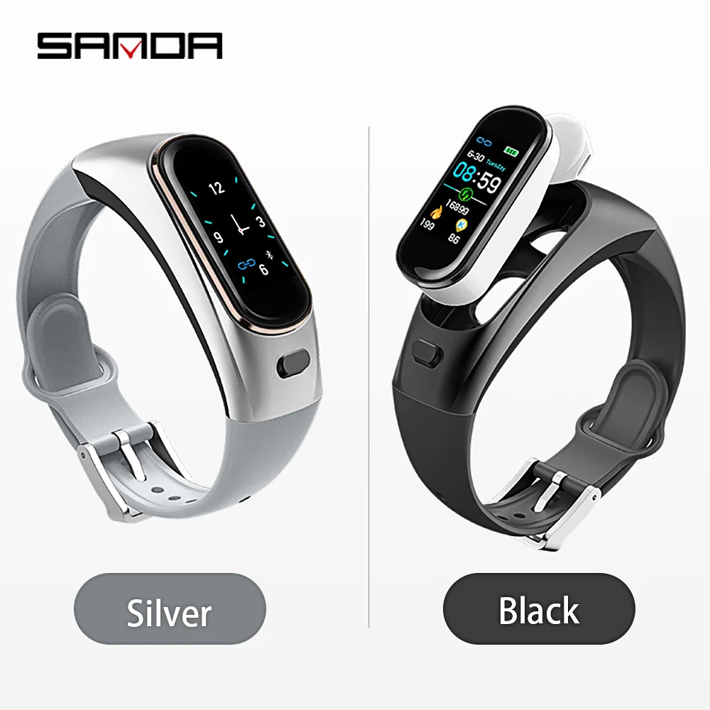 SANDA, умные часы, гарнитура, мужские, Bluetooth, беспроводная гарнитура, для девушек, кровяное давление, пульсометр, умные часы с браслетом sp