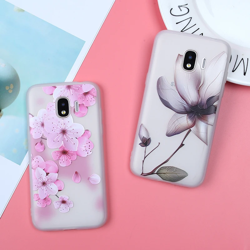 Цветочный чехол для Samsung Galaxy S8 S7 Edge S9 Plus A6 2018 J3 J5 J7 2017 A3 A5 A7 2016 J6 силиконовый