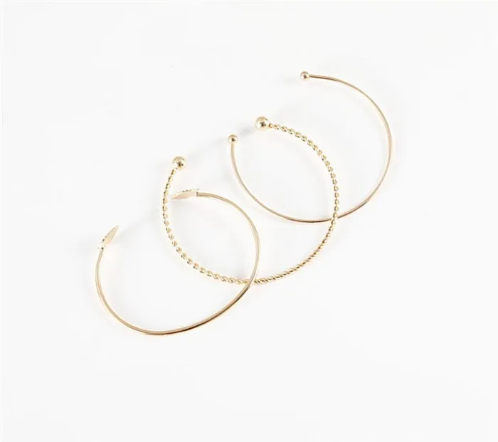 C007 стильный и простой браслет с листьями из трех частей подчеркивает