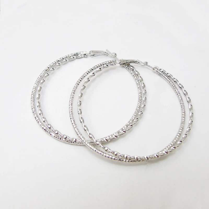 Fashion Popular Big Circle Hoop Earrings for Women Girls Geometric Rhinestone Crystal Round Earring Party Jewelry s | Украшения и