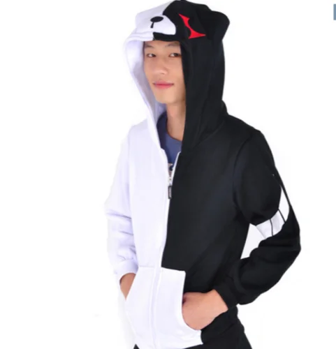 Аниме Косплей Danganronpa Monokuma куртка толстовка унисекс пальто
