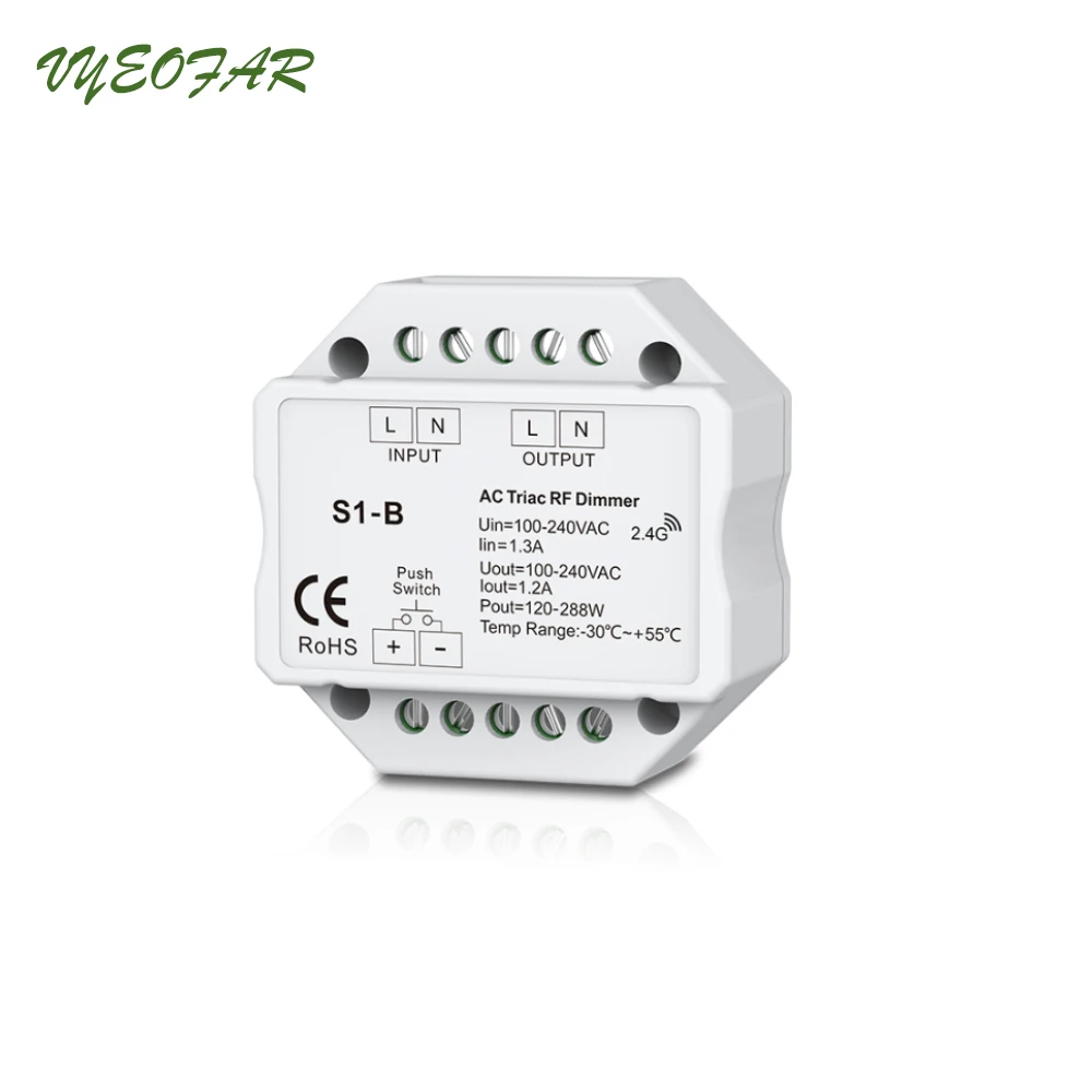 Новый S1 B Led Triac диммер контроллер 2 4 GHz RF Беспроводной пульт дистанционного
