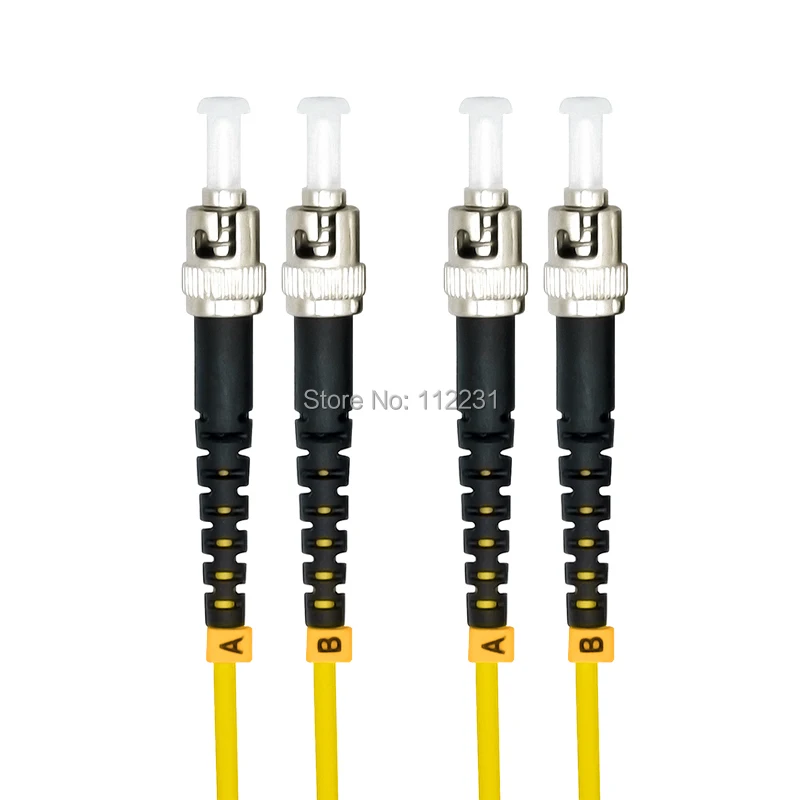 

50Meters ST to ST Singlemode Duplex Optical Fiber Patch Cord Cable,ST/PC-ST/PC,3.0mm,9/125,ST-ST 50M