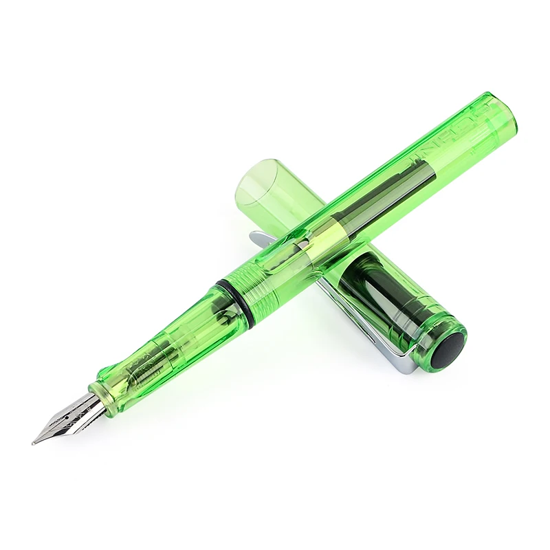 Creative Student Transparent Plastic Fountain Pen 6 Colors 0.5mm Ink Pens for School Office Business Writing Stationery | Канцтовары для