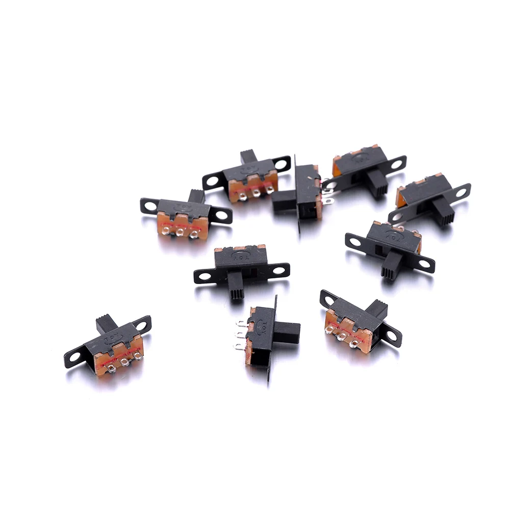 10/50 шт DC 50V 0.5A 3 контакта тумблеры 1P2T 5 мм хвостовик 20*6*12 мм|Выключатели| |