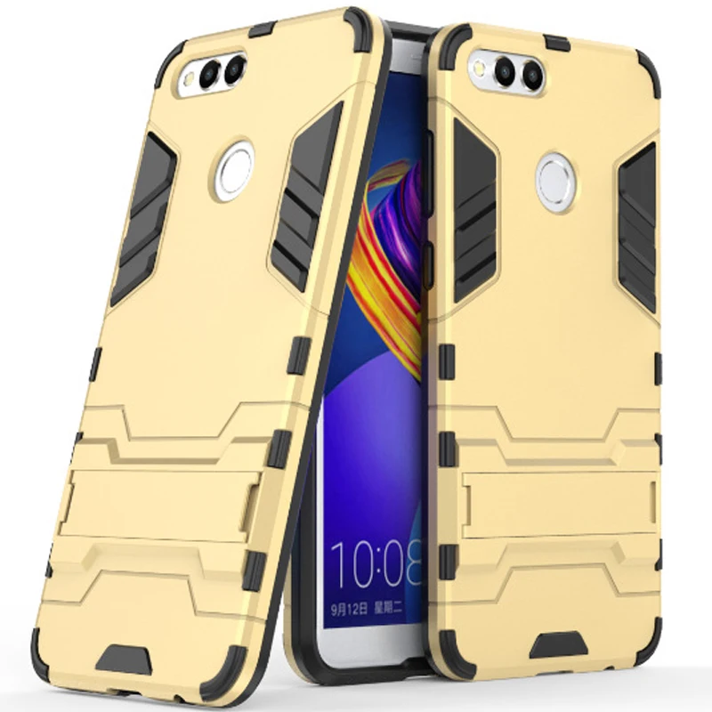 Чехол для Honor 7 X 7X ударопрочный резиновый гибридный жесткий чехол-бампер Huawei с