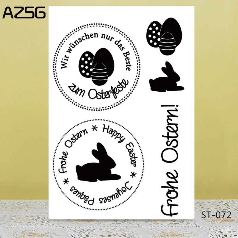 AZSG большое яйцо/Кролик Логотип чистые марки для DIY Скрапбукинг/изготовление