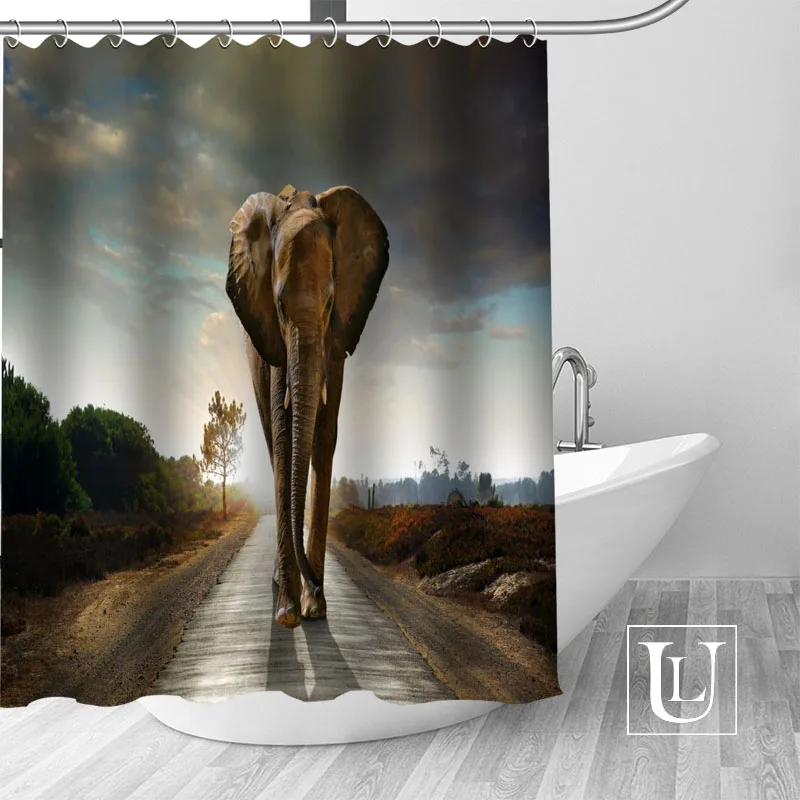 

New arrival Custom Elephant Shower Curtain bathroom beautiful decor Shower Curtain Waterproof for yourself