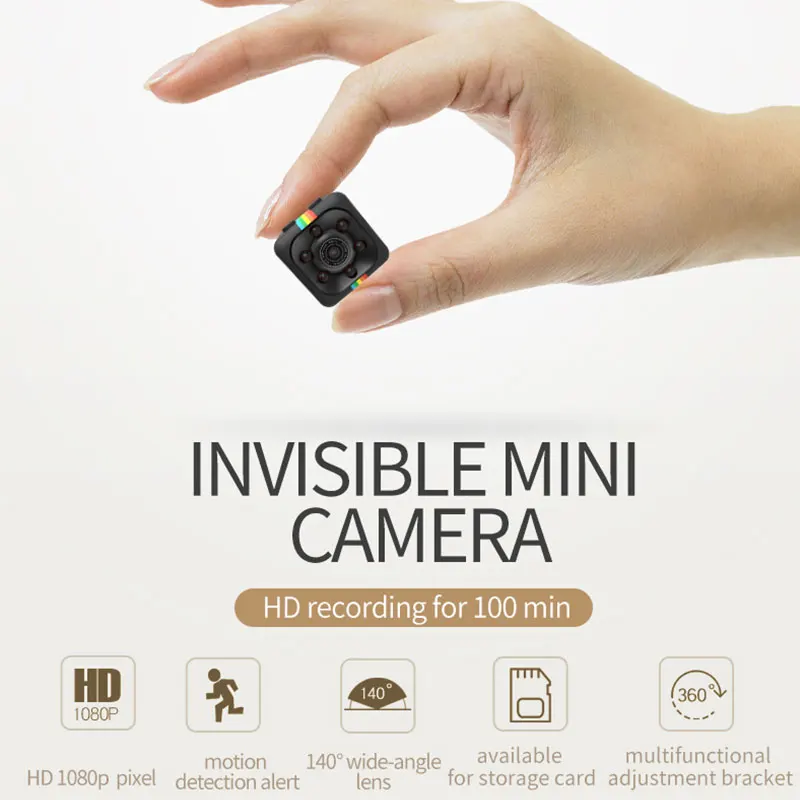 140 Degree Big Wide Angle Mini Camcorder Night Vision Small Camera 1080P HD DV Motion Detection | Электроника