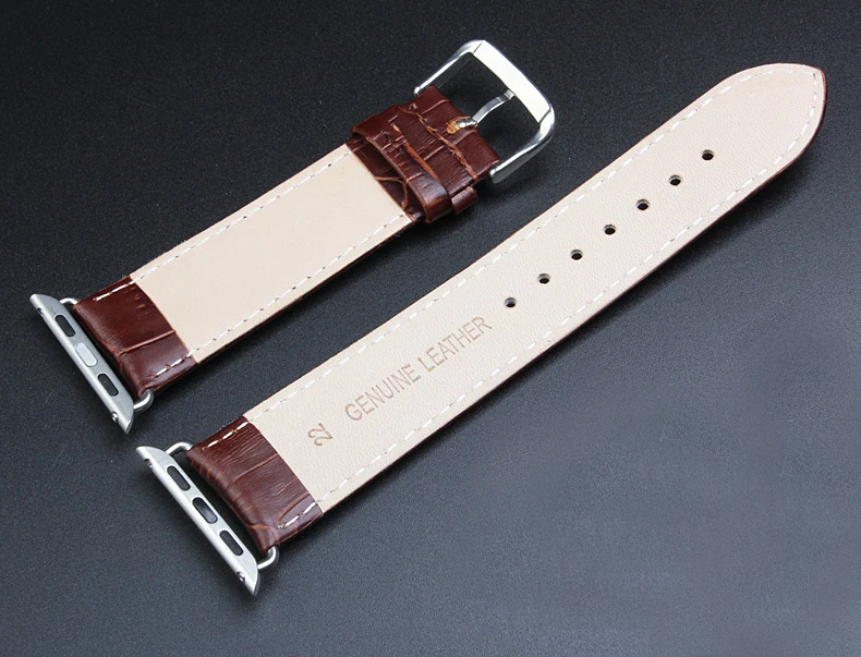 100% крокодиловая кожа ремешок для часов разъем адаптера 42 мм 38 Apple Watch iWatch