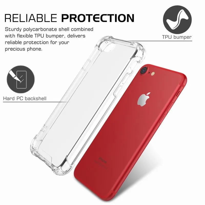 Чехол для iPhone7 Portefeuille ТПУ акриловые тонкий Защитный чехол задняя крышка Apple iPhone 7