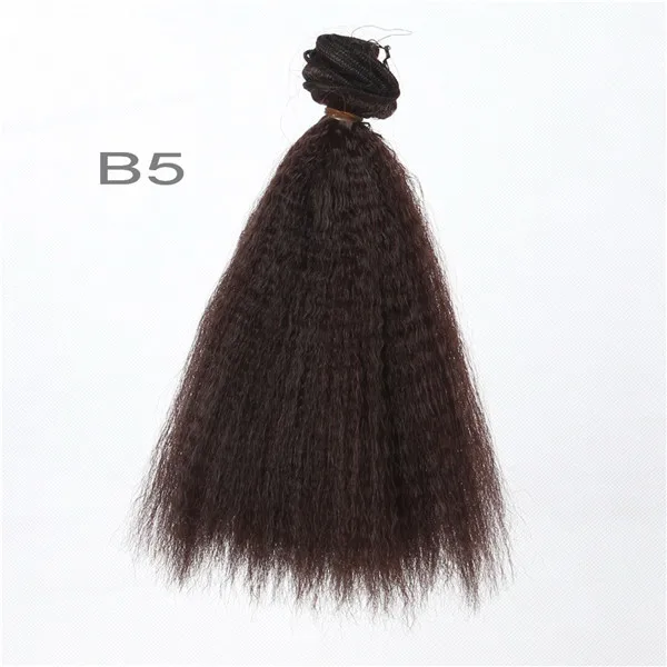 Natural Black Прямая поставка, акция, 15*100 см, сделай сам, мини-парик для куклы, высокотемпературный материал, прямые волосы, парик для куклы BJD, аксессуары - Цвет: Natural Black