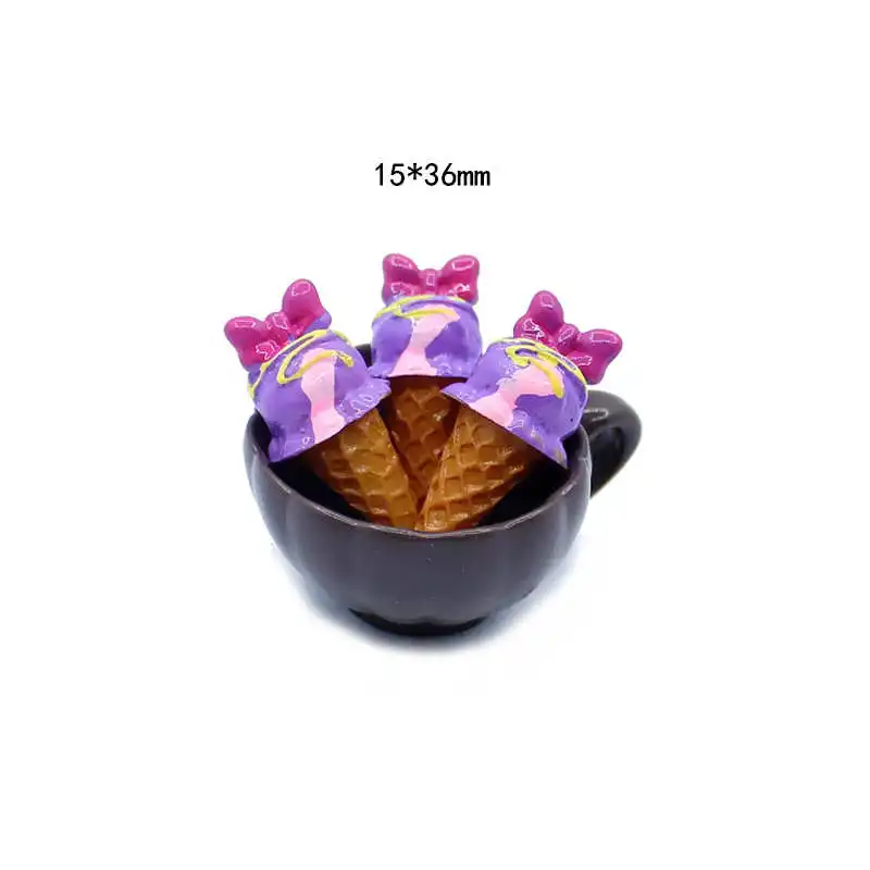 3 Pieces 3 шт. Кукольный дом Миниатюрные ролевые игрушки Мини смолы мороженое играть еда для Барби кукольный домик кухонные игрушки - Цвет: 3 Pieces