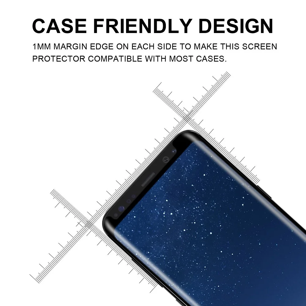 Маленькая версия закаленное 3d стекло с изогнутыми краями для Samsung Galaxy S8 защитная