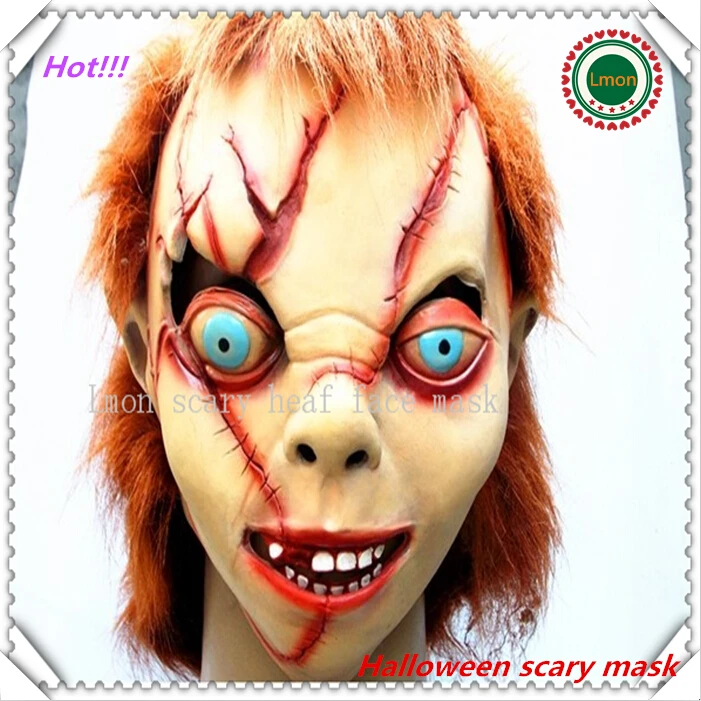 Страшная силиконовая маска для лица Хэллоуина фиолетовая Маскарадная взрослых