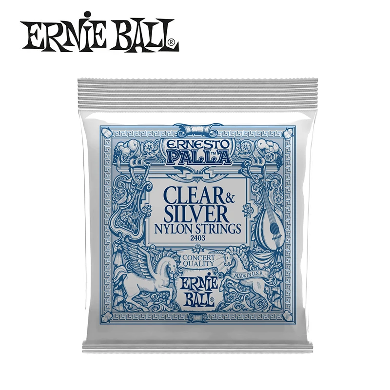 Ernie Ball 2406/2403 Ernesto Palla нейлоновые прозрачные и серебряные классические Струны для