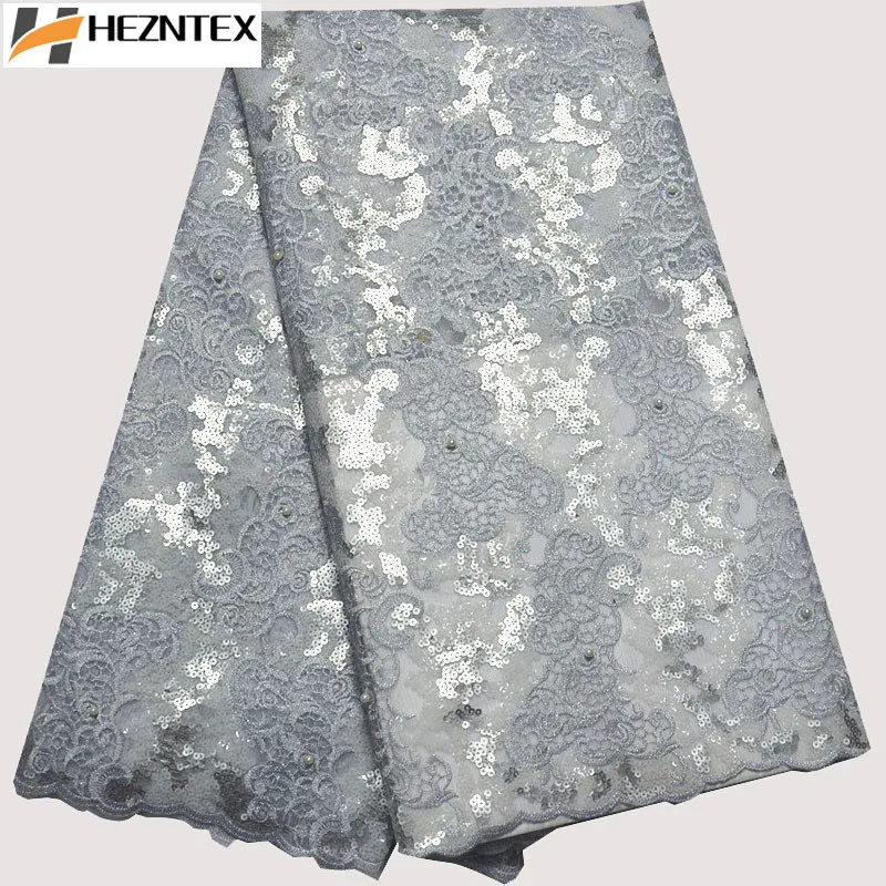 Beaded African Embroidery Lace Fabric With Sequins 5 Yards Hot Selling Organza New Design For Party PSA624-3 | Дом и сад