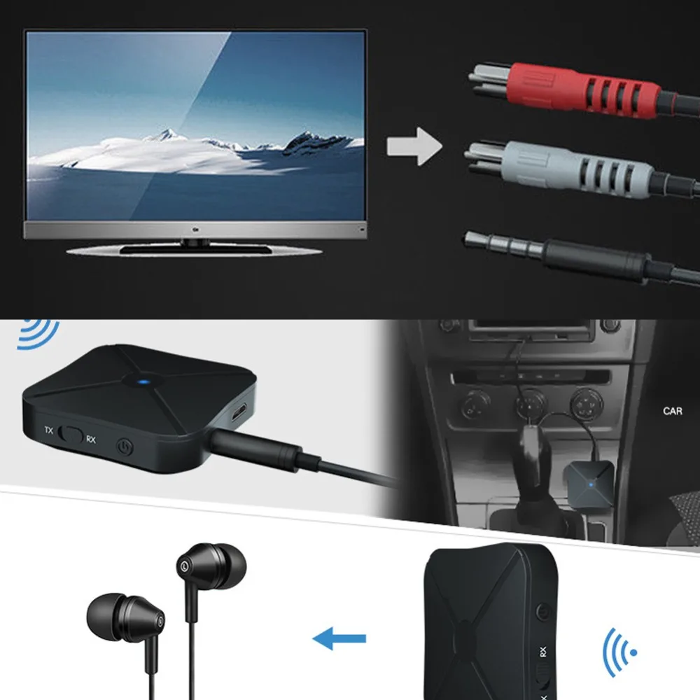 Buyincoins 2 в 1 Bluetooth приемник и передатчик беспроводной адаптер аудио с 3 5 мм AUX для