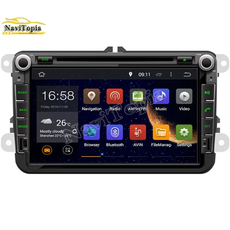 Автомобильный DVD плеер NAVITOPIA 4 Гб ОЗУ 64 ПЗУ PX6 Android 9 0 GPS для Skoda Octavia II III 2005 2010 Fabia
